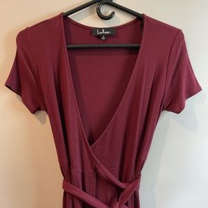 Lulu’s Maroon Wrap Dress